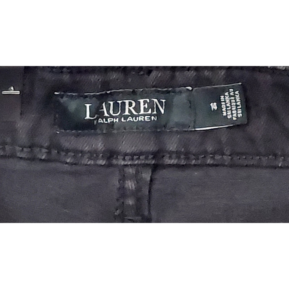 Ralph Lauren Black Super Stretch High Rise Skinny Ankle Denim Jeans Sz 14 / 32 - Picture 5 of 12